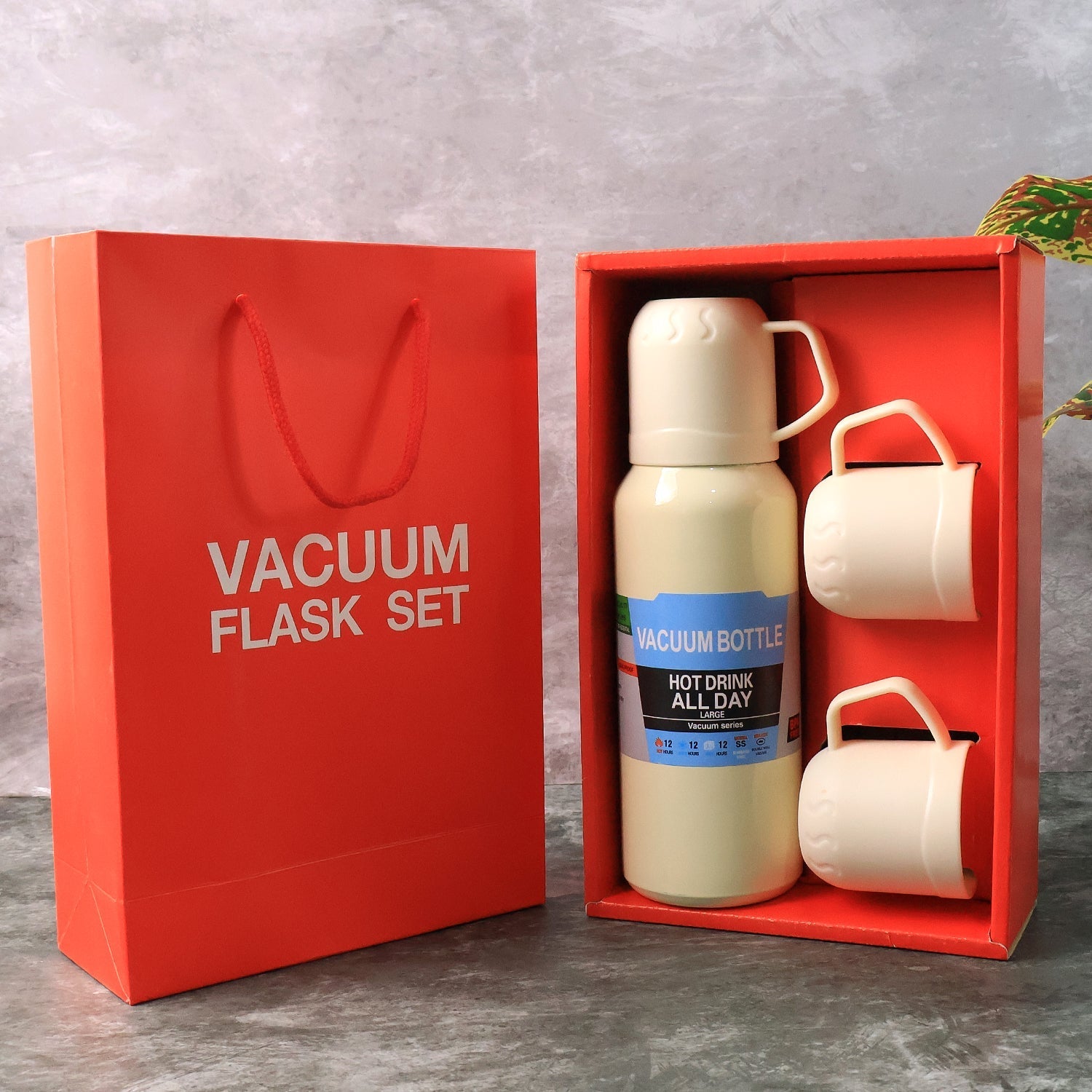 Sleek White Thermos Flask Set Sleek White Thermos Flask Set